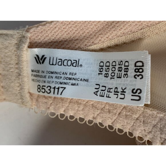 Wacoal La Femme T-Shirt Bra Womens Nude Lace Trim Underwire 38D 853117 GUC 8405 - Picture 6 of 8